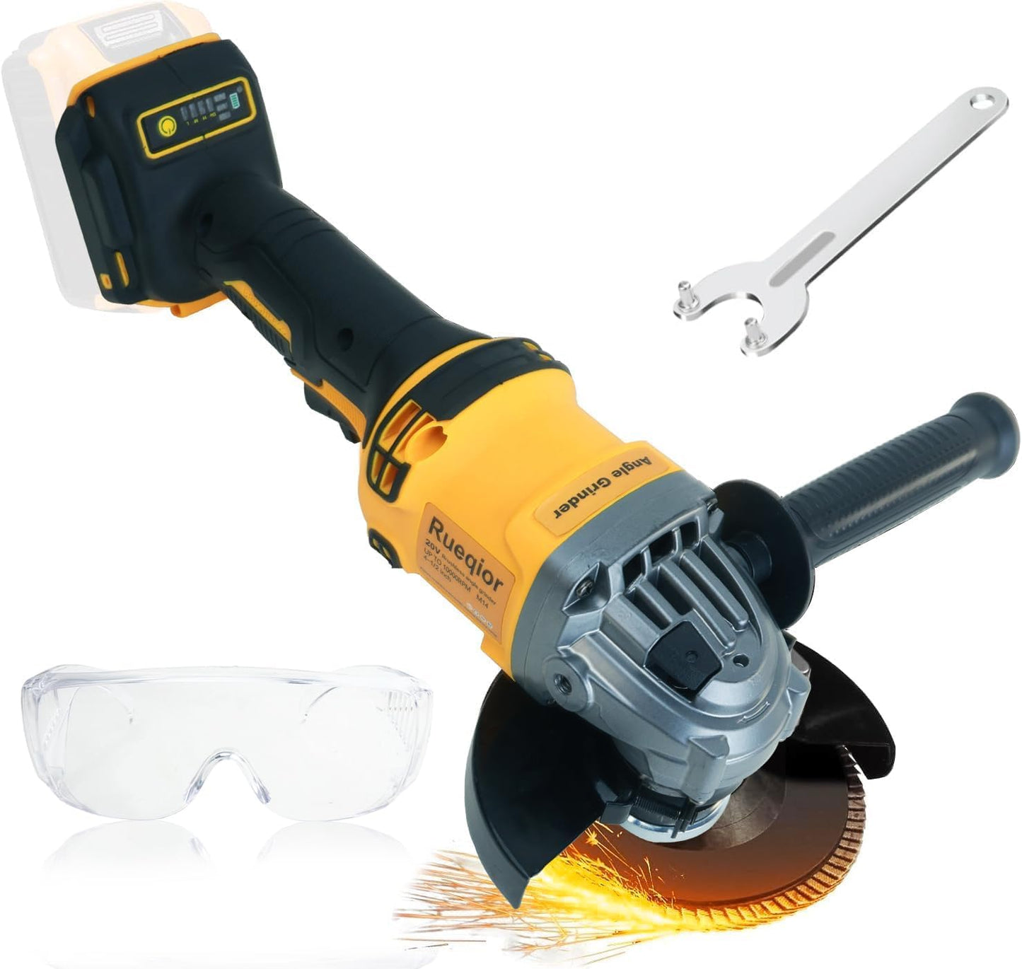 Cordless Angle Grinder, 4-1/2" Brushless 10000 RPM, 3-Speed, Compatible with DEWALT 20V MAX Battery (Tool Only)