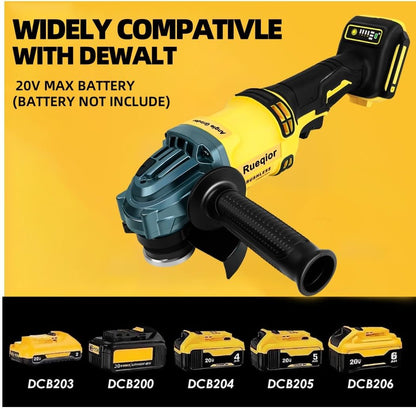 Cordless Angle Grinder, 4-1/2" Brushless 10000 RPM, 3-Speed, Compatible with DEWALT 20V MAX Battery (Tool Only)