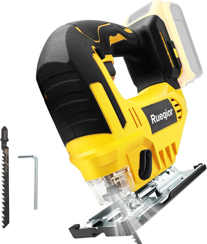 Cordless Jig Saw for DEWALT 20V MAX Battery, Brushless, 3000 RPM Variable Speed, 45° Bevel, 3 Orbital Modes, Includes Blades