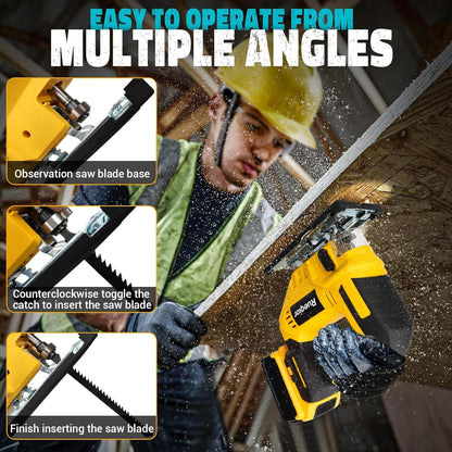 Cordless Jig Saw for DEWALT 20V MAX Battery, Brushless, 3000 RPM Variable Speed, 45° Bevel, 3 Orbital Modes, Includes Blades